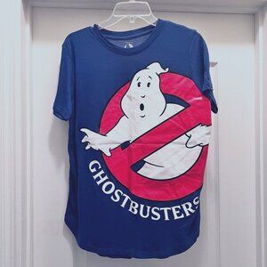Ghostbusters Women's T Shirt-Blue, Red & White-Size XL (15-17) Costume-Themed